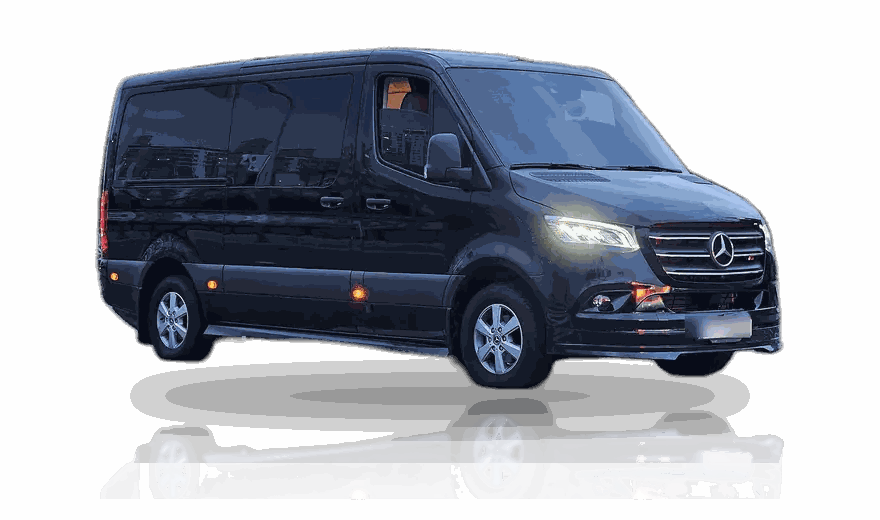 Mercedes Sprinter and VW Crafter minibuses for up to 16 passengers